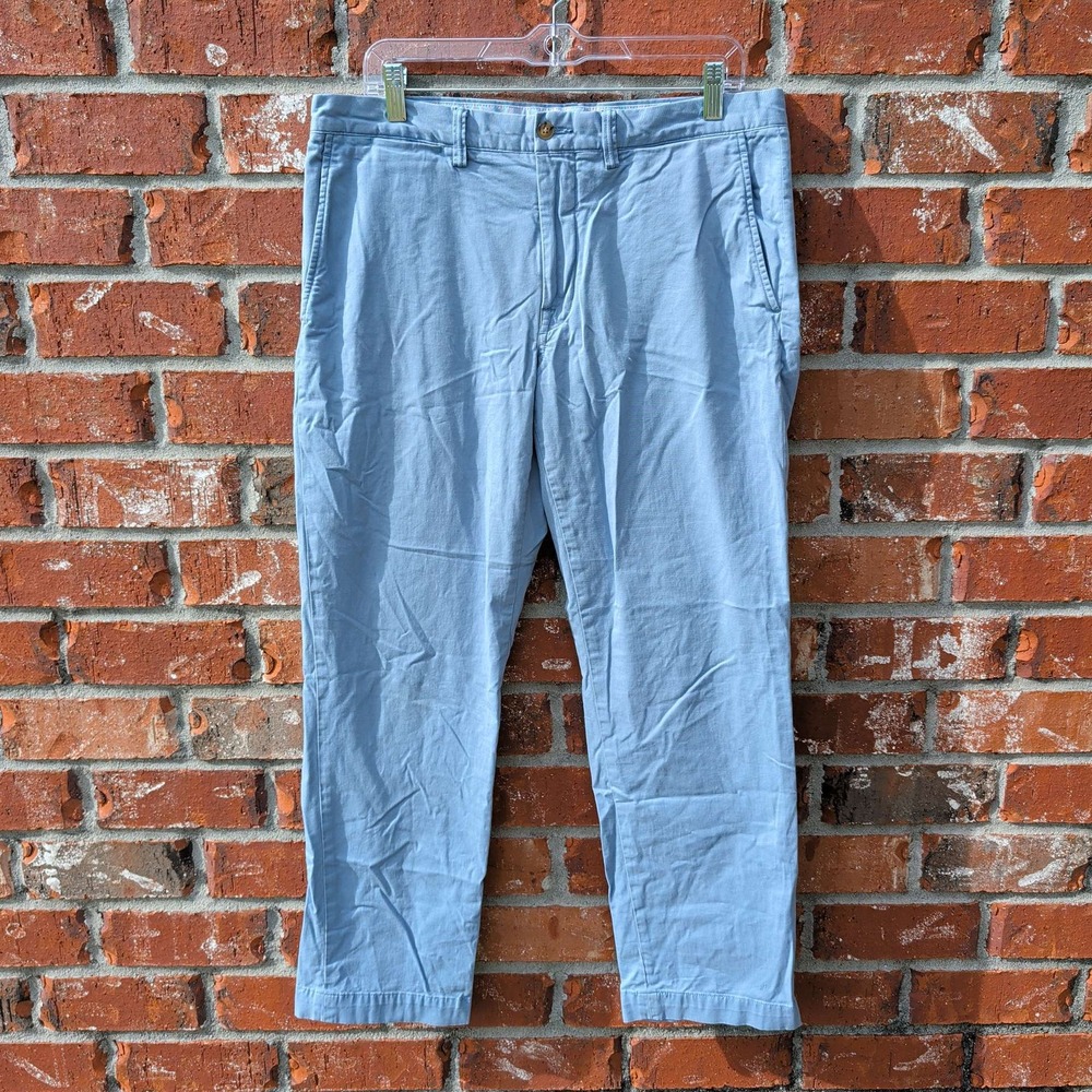 Polo Ralph Lauren Chinos Men 33x30 Light Blue Stretch Straight Fit Pants